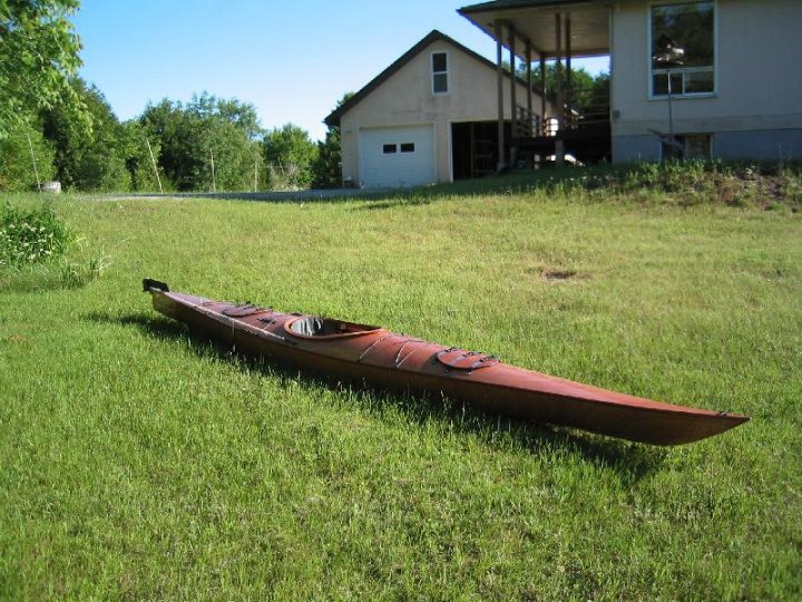 Completed kayak