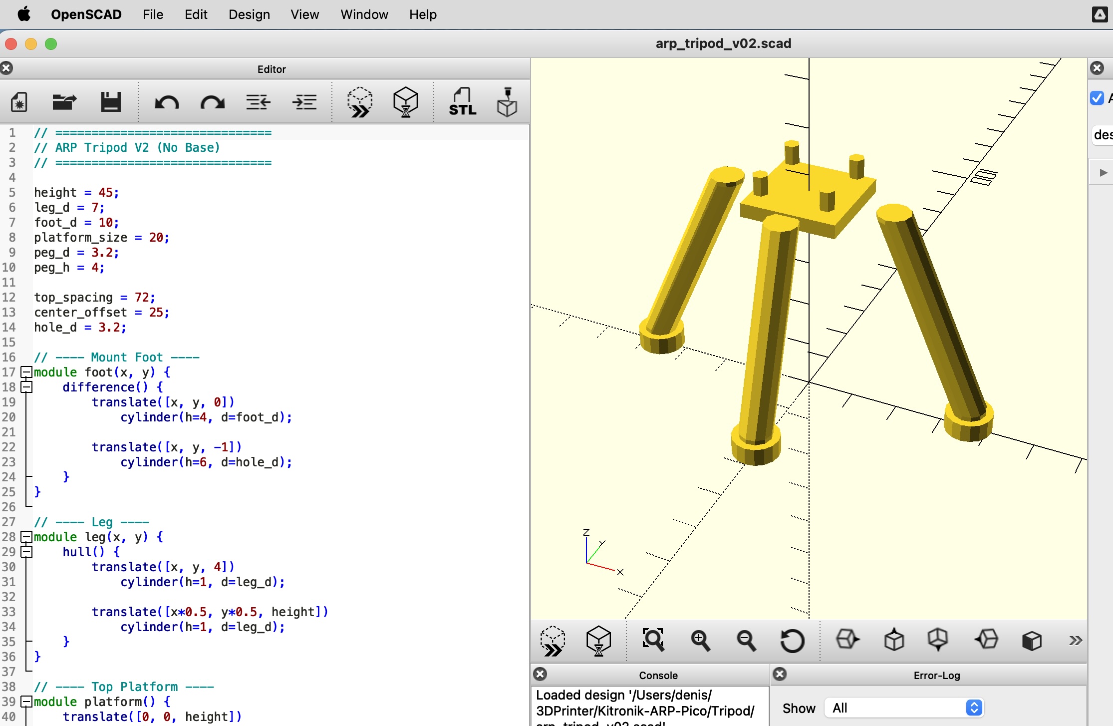 Tripod Design
